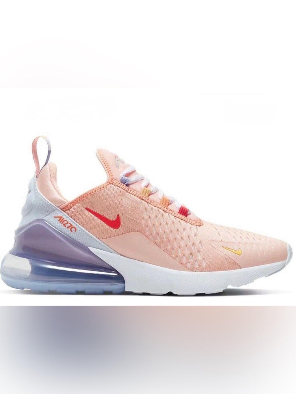 Nike Washed Coral Rainbow Air Max 270 Women's Running Sneakers Size 8.5